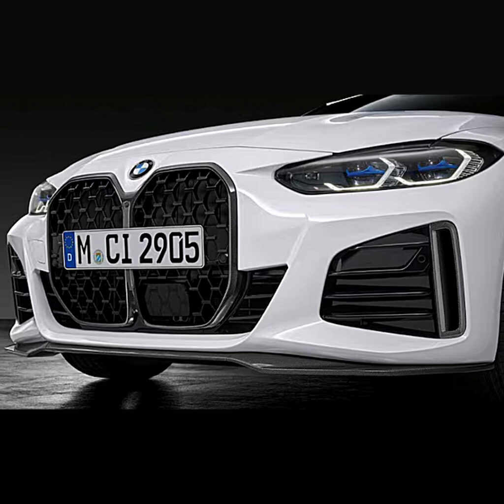 BMW M Performance Frontaufsatz Carbon 4er 1 Nahaufnahme eines BMW M Performance Frontaufsatz Carbon 4er